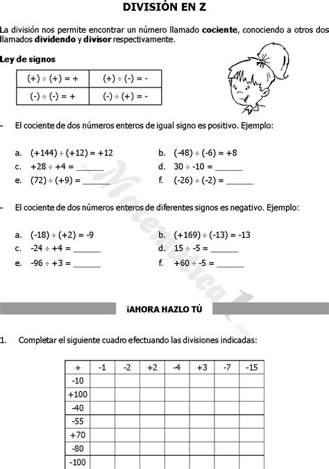 Conjunto De Los Numeros Enteros Ejercicios Pdf