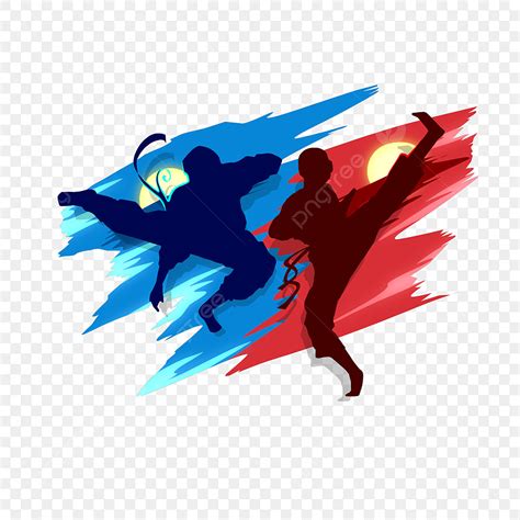 Silueta De Kung Fu De Taekwondo Coreano Png Dibujos Corea Esfuerzo