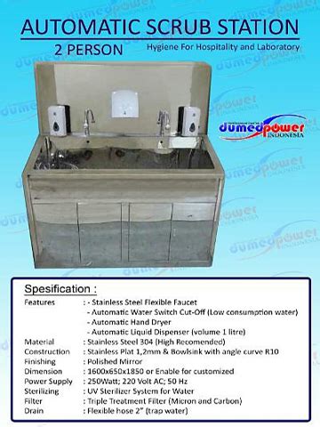 Scrub Station Person Sterile Hand Wash And Dry Cleaning Machine