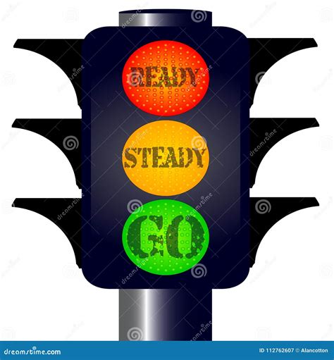 Ready Steady Go Traffic Lights Stock Vector - Illustration of signals ...