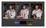 Apollo 11 Crew Presentation Triptych Color Photos Signed By The