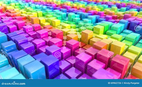 Rainbow Coloured Cubes Stock Illustration Illustration Of Modern