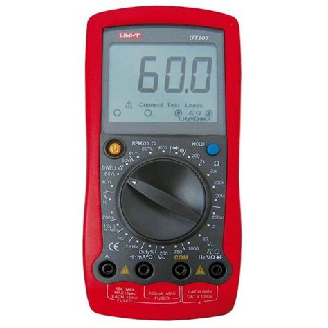 UT 107 UNI T Digital Multimeter For Car U I R T F Rpm Dwell Buzzer