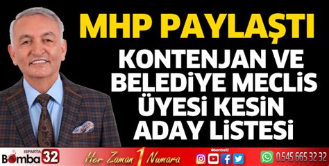 Mhp Nin Belediye Meclisi Yesi Kesin Aday Listesi