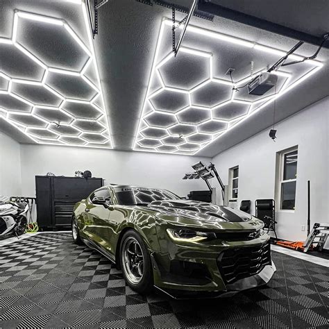 Check Out 1set Hexagon Led Lights In Your Garage