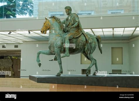 The Equestrian Statue of Marcus Aurelius in the Capitoline Museums ...