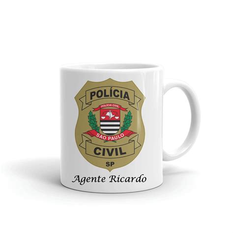 Caneca Policia Civil de São Paulo PCSP Nome Elo7