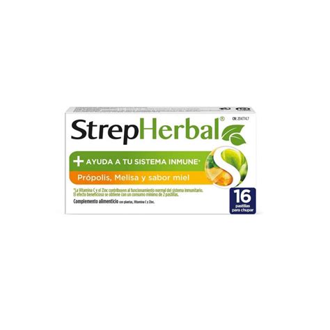 Strepherbal Pastillas Para Chupar Sabor Propolis Melisa Y Miel