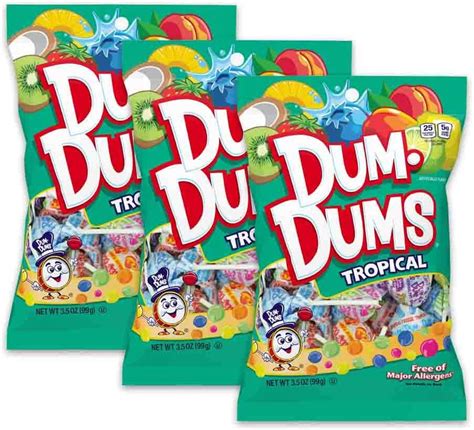 Dum Dums Lollipops Hard Candy Suckers 35 Oz Bag 3 Pack