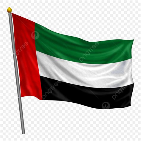 United Arab Emirates White Transparent United Arab Emirates Flag