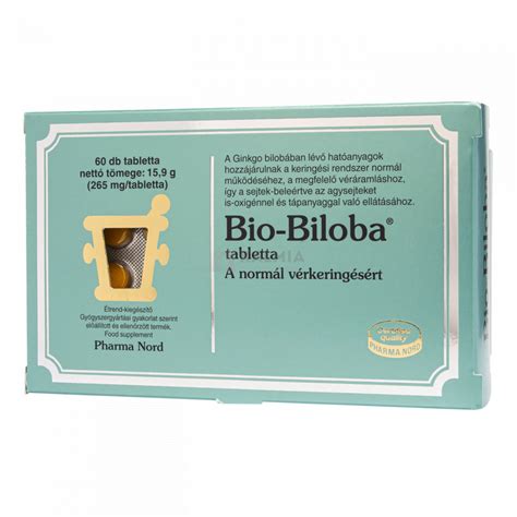 Pharma Nord Bio Biloba Tabletta Db Online Patika V S Rl