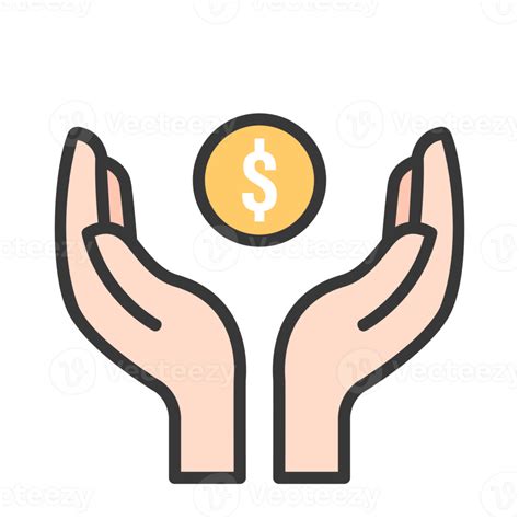 Donate And Charity Flat Color Icon Png Helping Handmoney 9337383 Png