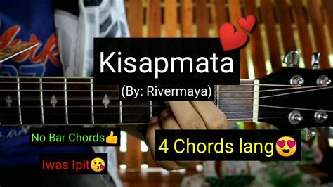 Kisapmata Rivermaya Super Easy Chords Guitar Tutorial Youtube