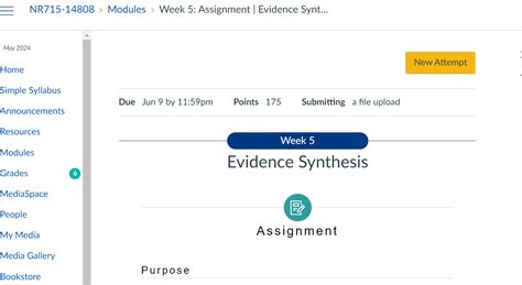 Solved NR715 Week 5 Assignment Evidence Synthesis Scholarly Guider