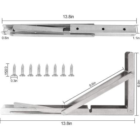 Equerre pliable Équerres pour Étagères Lot de 2 Pcs Support d étagère