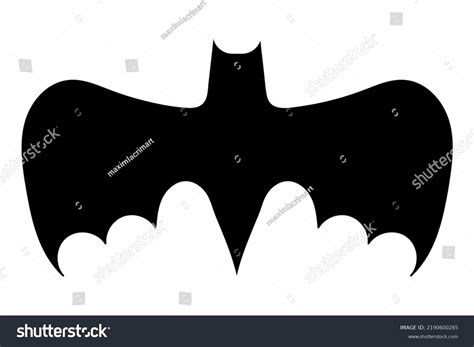 Bat Icon Black Flat Silhouette Bat Stock Vector (Royalty Free ...