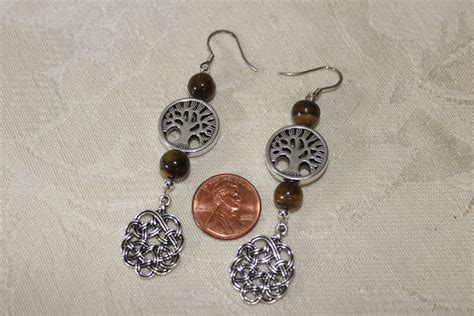 Celtic Tree Of Life Earrings Irish Heritage Women S Etsy