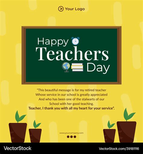 Banner Design Of Happy Teachers Day Royalty Free Vector