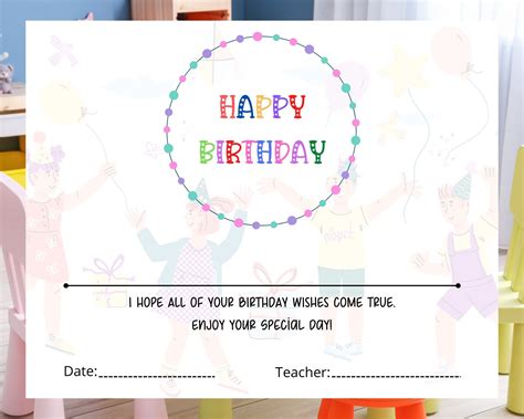 Happy Birthday Printable Certificates Certificates For Student Child