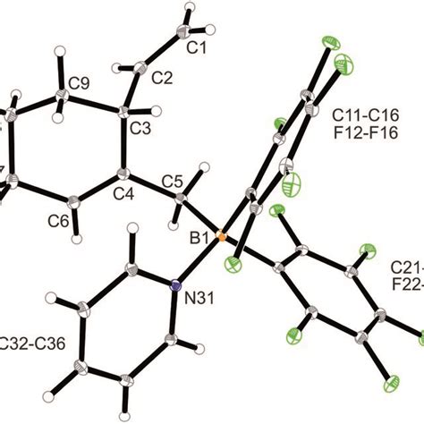 A View Of The Molecular Structure Of The Borane Pyridine Adduct A