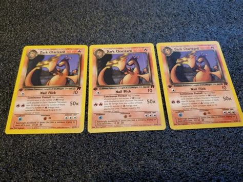 1ST EDITION DARK Charizard 21 82 Non Holo Team Rocket 2000 Pokemon Card