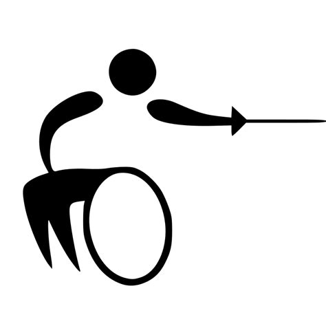 Wheelchair Fencing Pictogram Clip Art Library