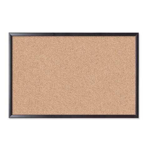 U Brands Cork Bulletin Board 36 X 24 Inches Black Mdf Frame