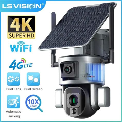 Ls Vision K Mp G Wifi Wireless Solar Camera Dual Lens X Optical