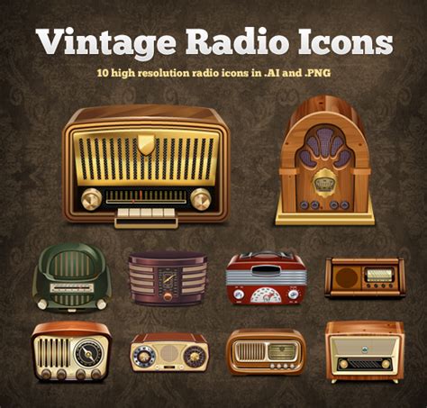 Vintage Radio Vector Icons By Hongkiat On Deviantart