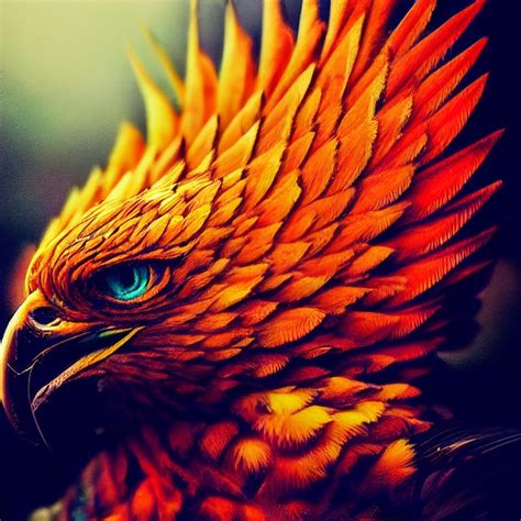 Premium Photo Phoenix Bird On Fire Mythological Fenix Bird With