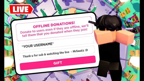 Real Live Roblox Pls Donate Donating Robux To All Viewers