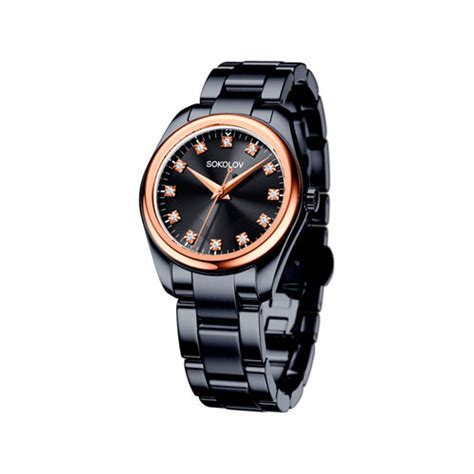 Женские часы из золота и стали Black Edition SOKOLOV - купить в ...