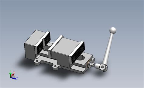 桌面固定夹具工装手摇夹持装置solidworks 2018模型图纸下载 懒石网