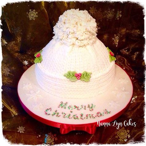 Christmas Bobble Hat - Decorated Cake by Nanna Lyn Cakes - CakesDecor