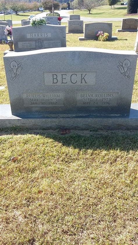 Rufus William Beck 1903 1982 Homenaje De Find A Grave