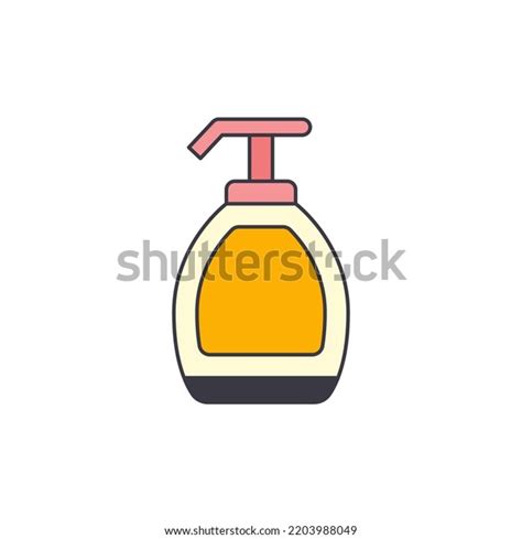 Liquid Hand Soap Icon Black Flat Stock Vector Royalty Free