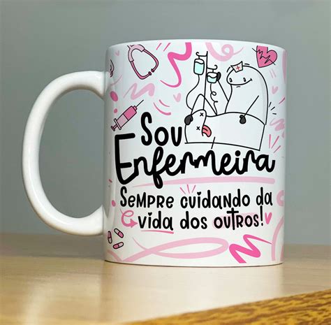 Caneca Personalizada Flork Profissão Enfermeira Elo7