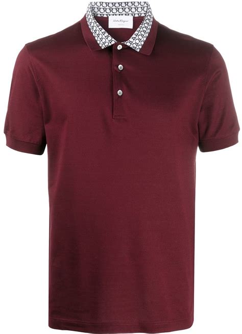 Salvatore Ferragamo Gancini Collar Polo Shirt Shopstyle