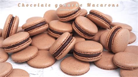 고급스러운 초코 가나슈 마카롱 🤎 쫀득한 꼬끄가 매력적이에요 Chocolate Ganache Macarons