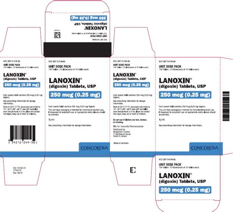 Lanoxin By Concordia Pharmaceuticals Inc Lanoxin Digoxin Tablet