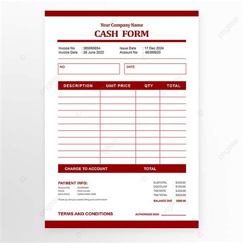 Cash Sheet Template Download On Pngtree