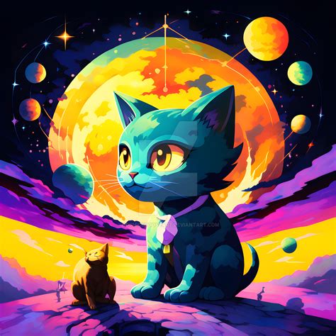 Space Cat By Cosmicgrooveart On Deviantart