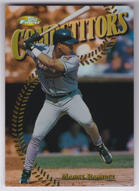 1997 Topps Finest Common Bronze Refractor 265 Manny Ramirez For