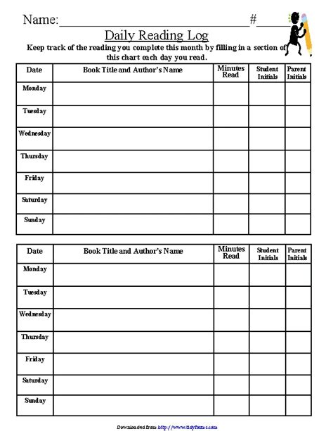 Daily Reading Log - PDFSimpli