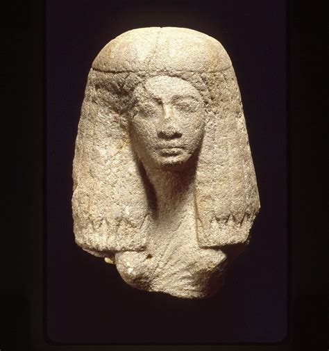 Fragmentary Statuette Of A Woman Egyptian Art Medium Quartzite