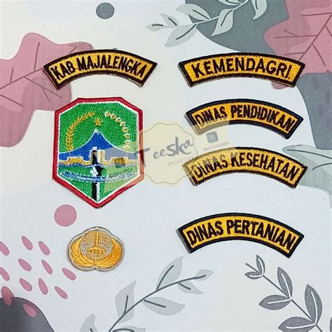 Jual Set Bet Badge Logo Dan Lokasi Bordir Seragam PDH Khaki PNS Pria