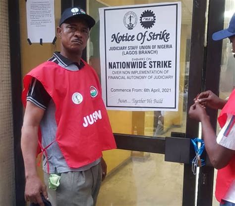 Jusun Commences Nationwide Strike Paralyses Court Activities In Lagos