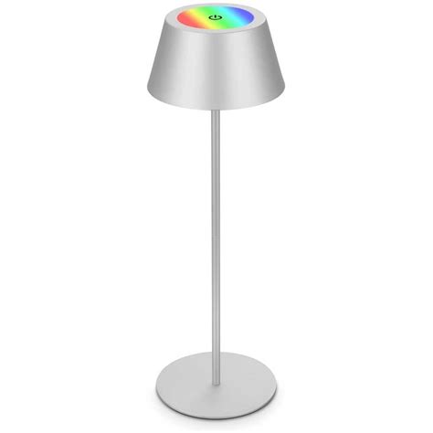 Brilo Akku Tischleuchte RGB Chrom Matt 1 X LED 2 6 W 200 Lm Kaufen