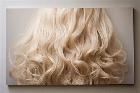 Premium Photo Shiny Healthy Platinum Blonde Hair