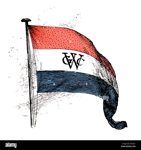 Flag of the Dutch West India Company. Digitally colored woodcut Stock Photo - Alamy